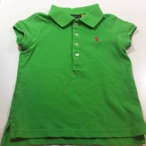 Preowned toddler girls green Polo shirt size 3T